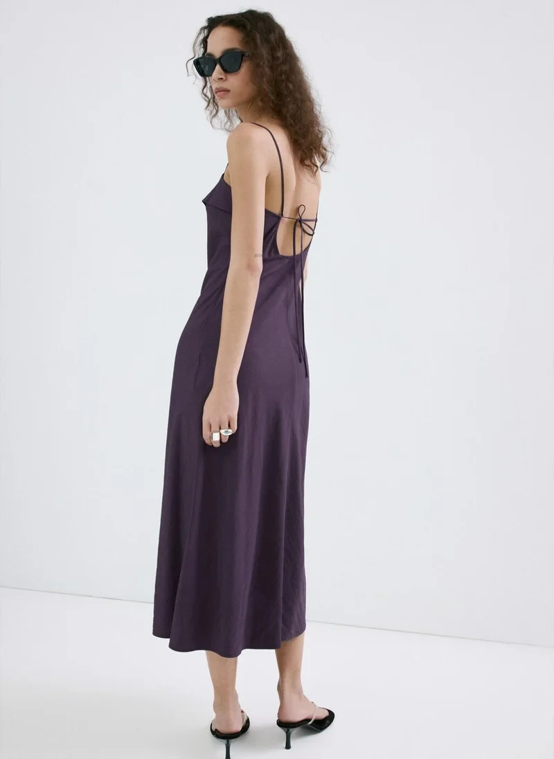 مانجو Midi dress with crossed neckline