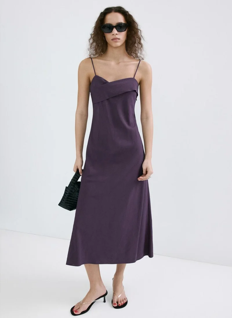 مانجو Midi dress with crossed neckline