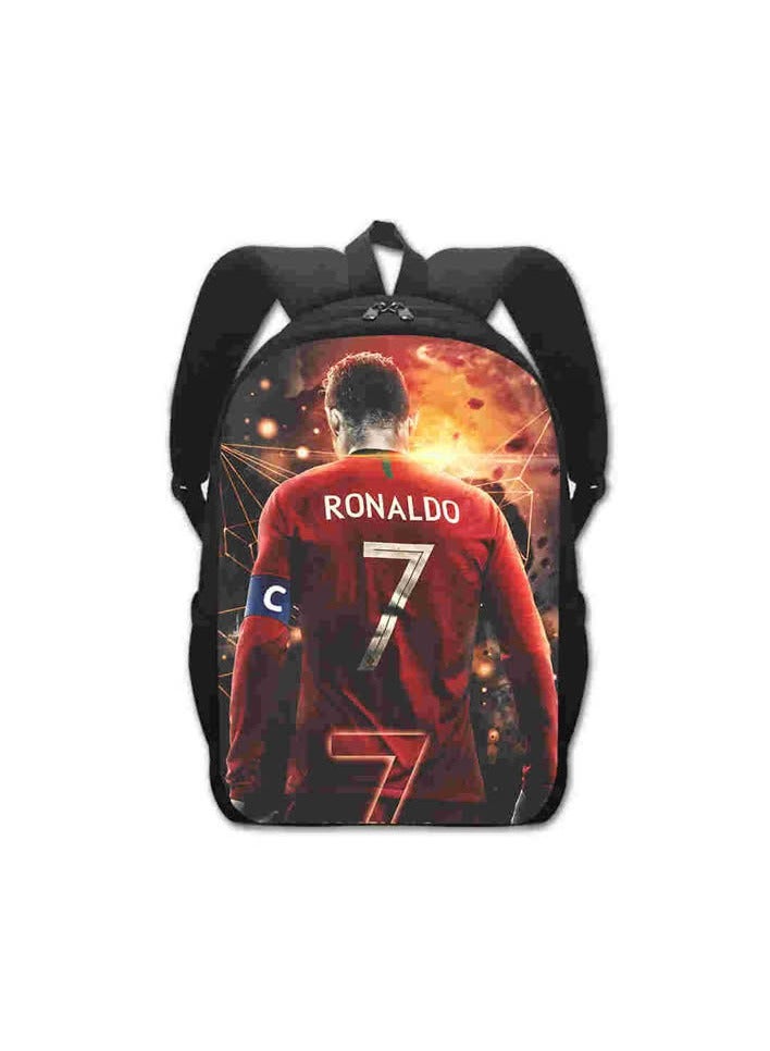 C7 schoolbag football Cristiano Ronaldo 141617-inch primary school kindergarten backpack one-piece system,W-Special offer real 16-inch single-layer weight 270g  - Image 1