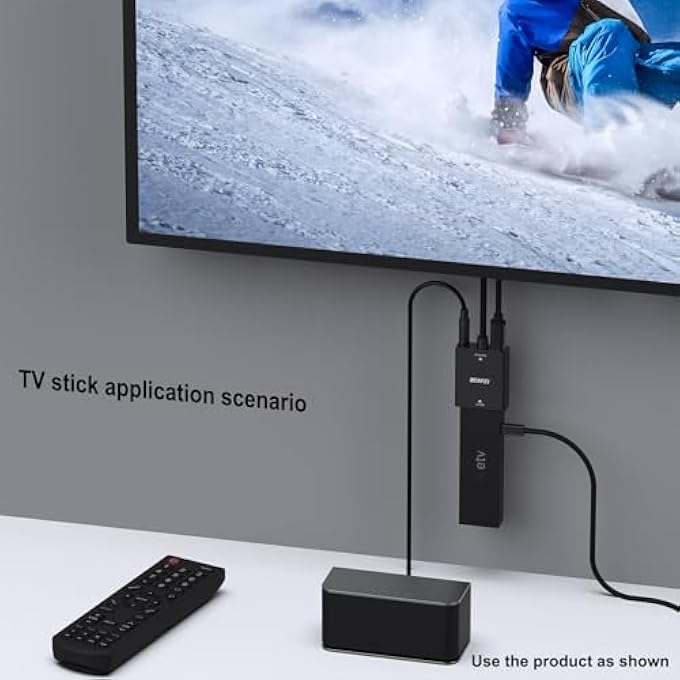 rayihni HDMI TO VGA, HDMI TO VGA ADAPTER (FEMALE TO MALE) WITH 3.5MM AUDIO JACK COMPATIBLE FOR TV STICK, COMPUTER, DESKTOP, LAPTOP, PC, MONITOR, PROJECTOR, RASPBERRY PI, ROKU, XBOX AND MORE - BLACK - Image 3