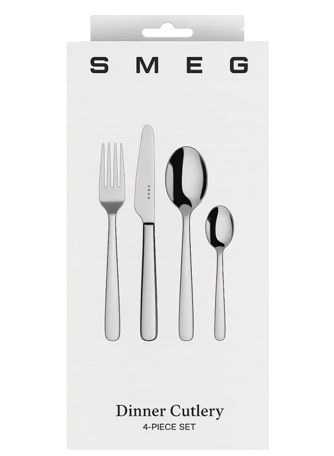 SMEG 4 Piece Flatware Cutlery Set, Stainless Steel Silverware Set for Home/Office/Party|Eco-Friendly 304 Stainless Steel | Gift Box Edition - Image 1