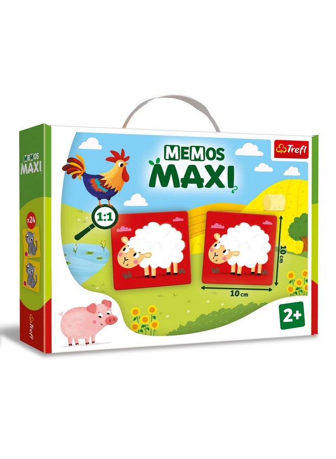 Trefl - Memos Maxi Farm - Pictorial Game for The Little Ones, Classic Memory Game for Children Aged 2 and Over - Image 1