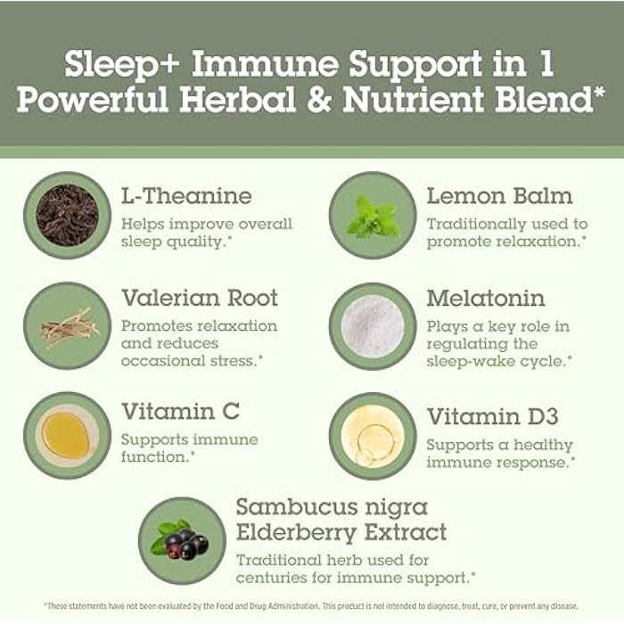 Quantum Health Sleep Immune Melatonin 5mg Support Supplement L Theanine Valerian Root + Elderberry Vitamin C & D Immunity Boost Daily Whole Body Wellness for Women & Men - 30 Capsules - Image 4
