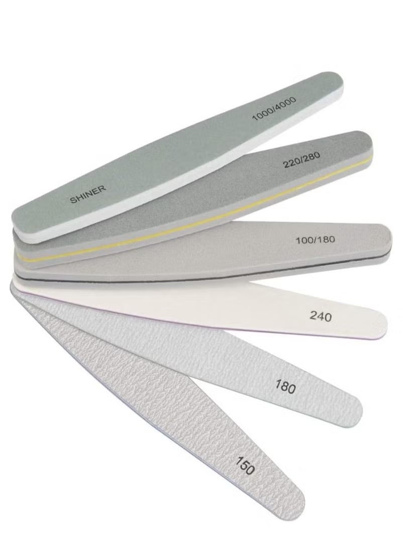 Professional Nail Files and Buffers Set for Acrylic Gel Nail and Natural Nail Double Sided Emery Boards Nail file and Buffer Washable Nail Buffer File Polisher 100/150/180/220/240/280/1000/4000 Grit - Image 4
