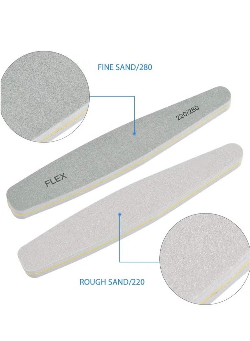 Professional Nail Files and Buffers Set for Acrylic Gel Nail and Natural Nail Double Sided Emery Boards Nail file and Buffer Washable Nail Buffer File Polisher 100/150/180/220/240/280/1000/4000 Grit - Image 2