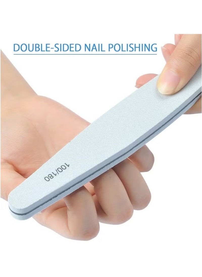 Professional Nail Files and Buffers Set for Acrylic Gel Nail and Natural Nail Double Sided Emery Boards Nail file and Buffer Washable Nail Buffer File Polisher 100/150/180/220/240/280/1000/4000 Grit - Image 5