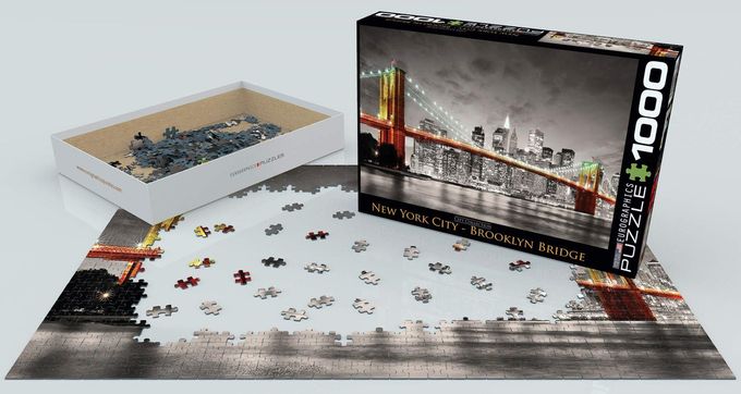 eurographics New York City Brooklyn Bridge Puzzle (1000-Piece) , Gray - Image 3