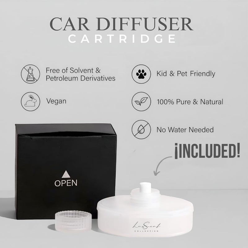 LUXSCENT COLLECTION Smart Car Diffuser with 20ML Scent Oil Included - Car Air Freshener - Aromatherapy Diffuser - Portable, Compact, Cordless and Quiet Device - Deluxe Car Diffuser Luxscent Collection - Image 5