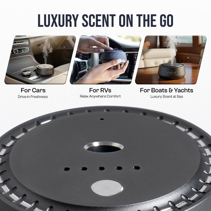 LUXSCENT COLLECTION Smart Car Diffuser with 20ML Scent Oil Included - Car Air Freshener - Aromatherapy Diffuser - Portable, Compact, Cordless and Quiet Device - Deluxe Car Diffuser Luxscent Collection - Image 2