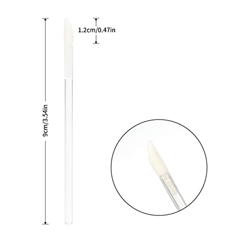 G2PLUS 200PCS Lip Gloss Applicators, Transparent Disposable Lip Brushes, Lipstick Gloss Wands Applicator Perfect Makeup Tool Kits - Image 2