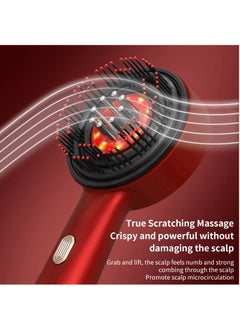 EVEREEN Electric Massage Comb, Vibration Red Light Therapy, Hair Growth Massage Scalp Brush Anti Hair Loss Liquid Oil Applicator  - Image 2