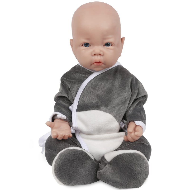 Vollence 17 inch Full Body Silicone Baby Doll That Look Real BoyEyes Open Realistic Reborn Real Lifelike Baby Dolls Boy - Image 3