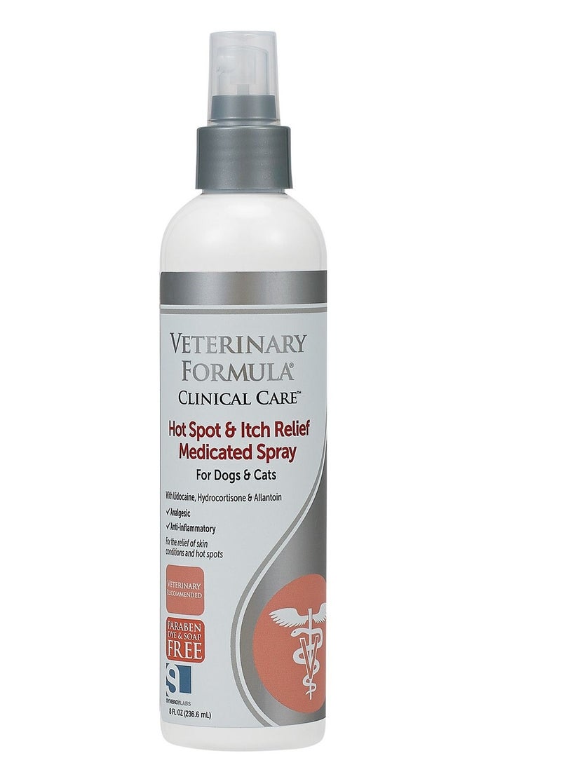 SynergyLabs Synergy Labs Veterinary Formula Clinical Care Hot Spot & Itch Relief Medicated Spray 236ml For Dogs & Cats[Volume - 236ml] - Image 2