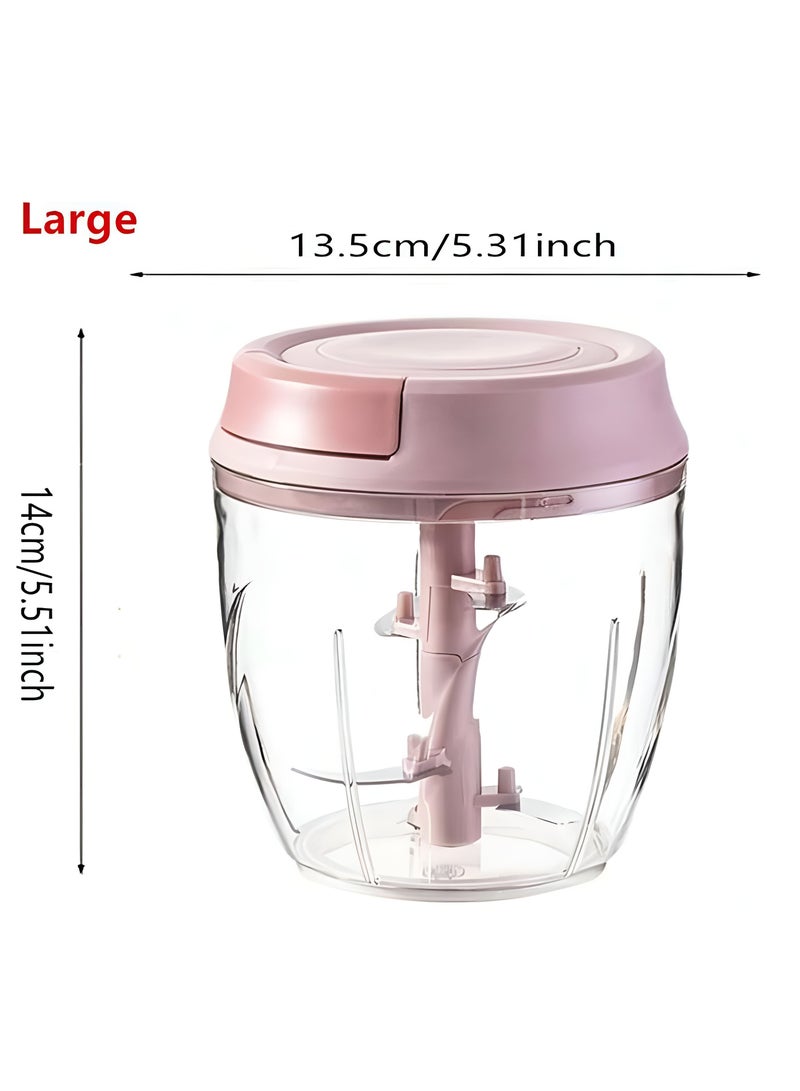 DARIYAH Garlic Chopper Manual Rotate Vegetable Cutter Slicer Fruit Crusher Kitchen Gadget Blenders Meat Grinder XQ-028C - Image 2