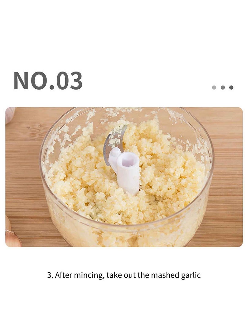 DARIYAH Garlic Chopper Manual Rotate Vegetable Cutter Slicer Fruit Crusher Kitchen Gadget Blenders Meat Grinder XQ-028C - Image 4