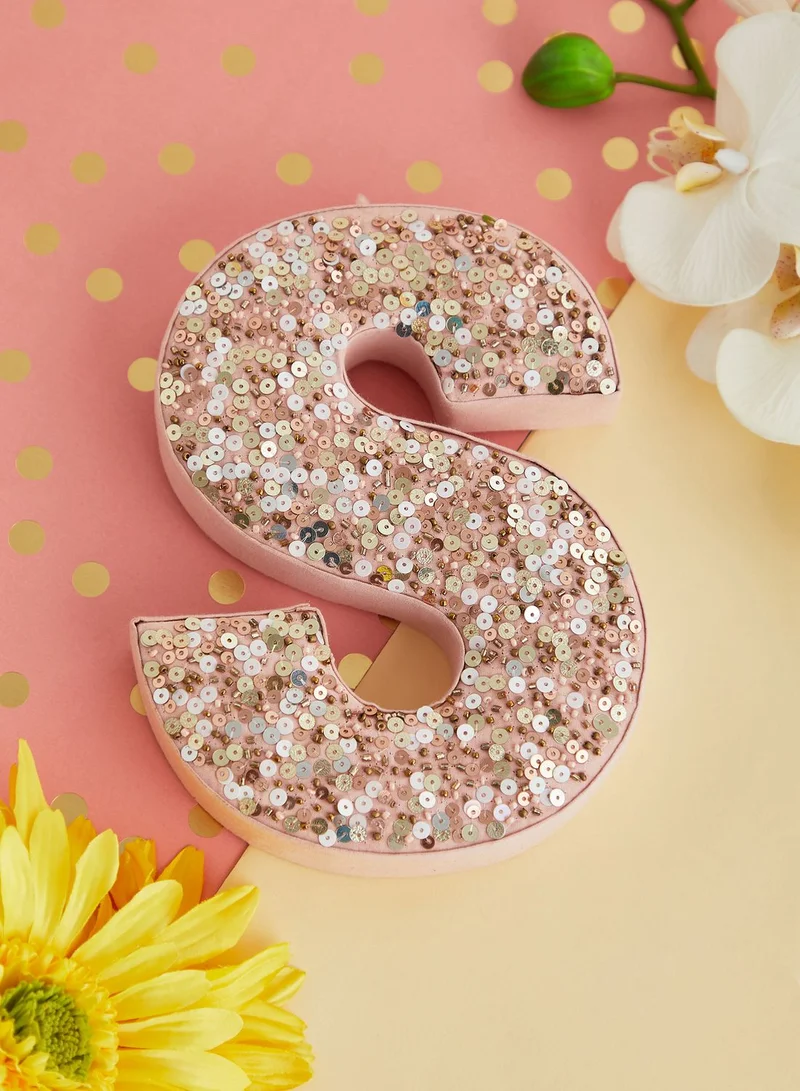 AURORA Decorative Sequin Initial S