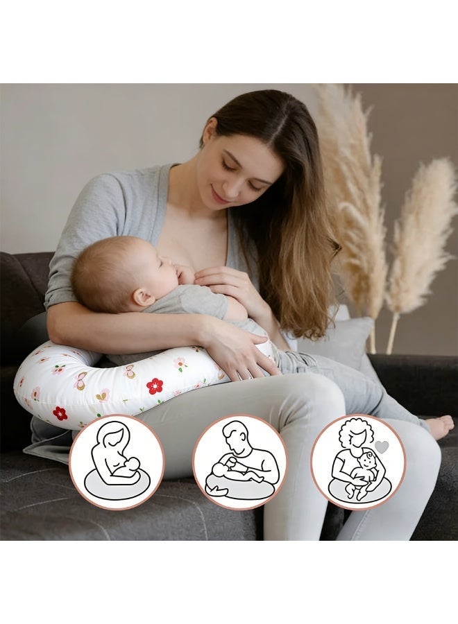 Arabest Space Nursing Pillow -100% Cotton Printed Kids Design -Nursing Support for Breastfeeding, Bottle Feeding, and Bonding- Size : 60 x 58 x 15cm - Image 2