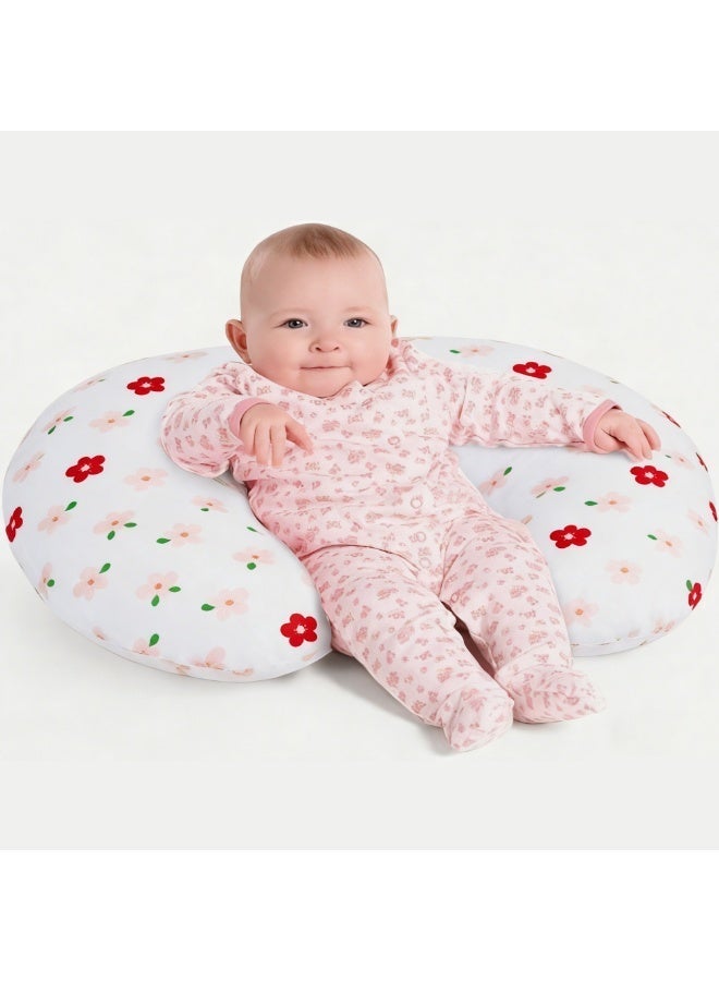 Arabest Space Nursing Pillow -100% Cotton Printed Kids Design -Nursing Support for Breastfeeding, Bottle Feeding, and Bonding- Size : 60 x 58 x 15cm - Image 1