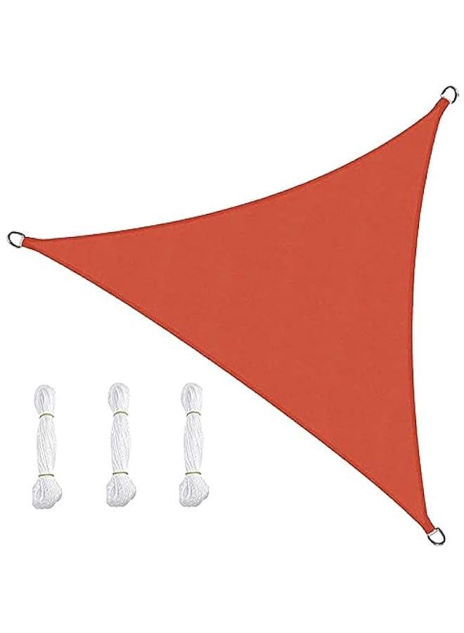 Generic Sun Shade Sail Triangle Waterproof Sun Shade 95% UV Block Canopy for Patio Backyard Lawn Garden Outdoor Activities with Fixing Kit (3x3x3m(9.8x9.8x9.8ft),Red)  - Image 1