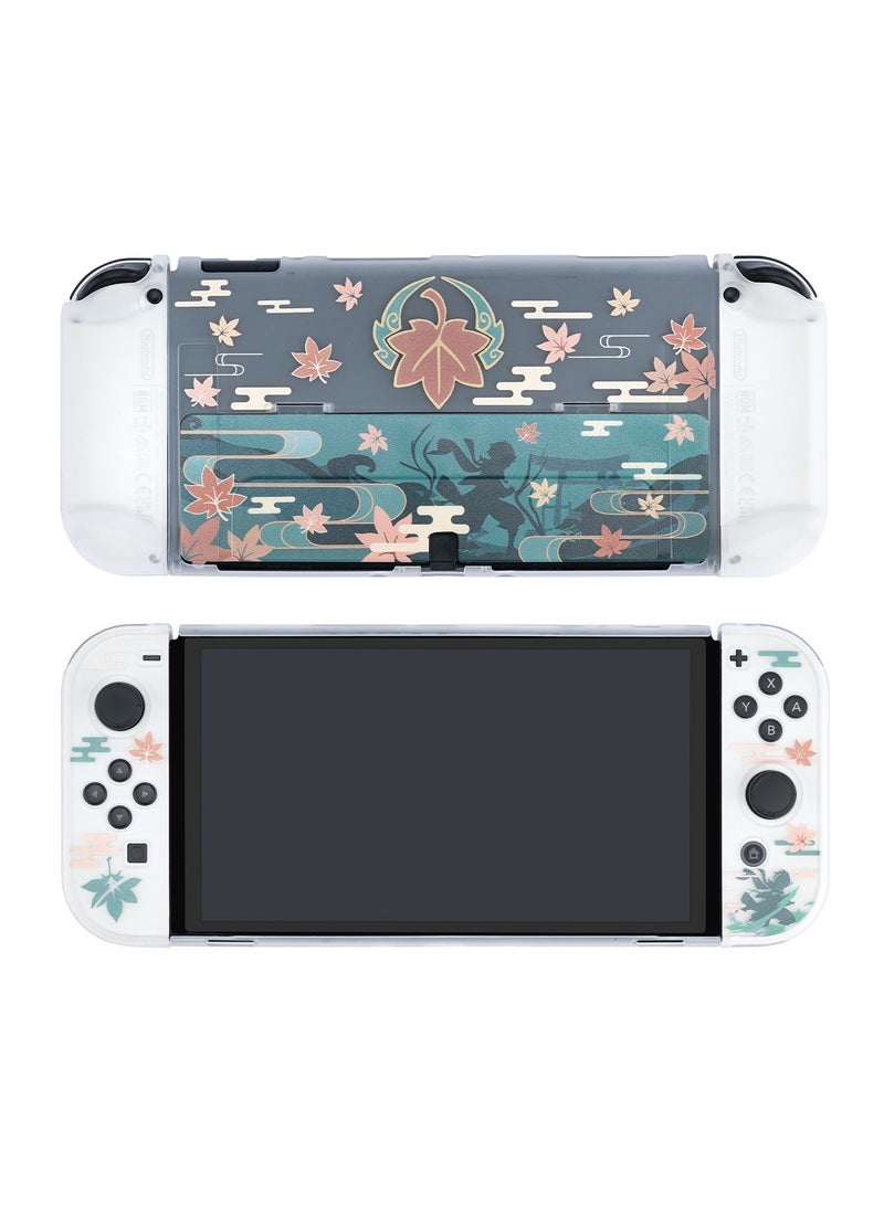 Genshin Impact Kaedehara Kazuha Case Slim case compatible with Nintendo Switch OLED and Joy Con - shock-absorbing and scratch-resistant skin case for OLED Switch - Image 1