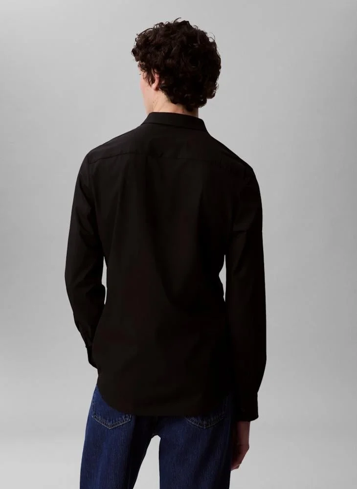 CALVIN KLEIN Casual Long Sleeve Slim Fit Shirt