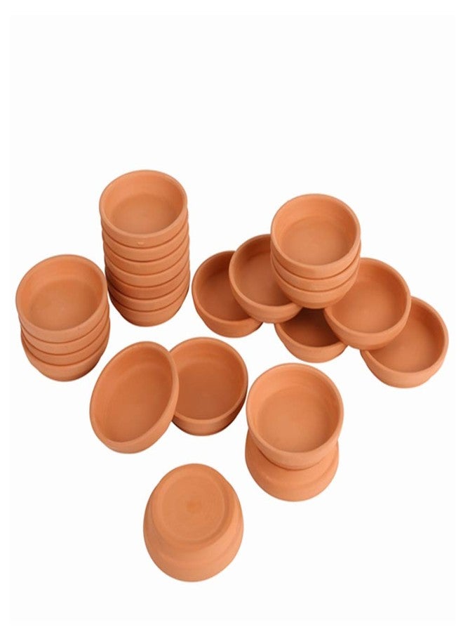 FCFKUK 24pcs Terra Cotta Saucer, 3.2-inch Small Mini Clay Pots Tray, Suitable for 3inch, 2.5inch, 2inch Succulents Nursery Pots - Image 1