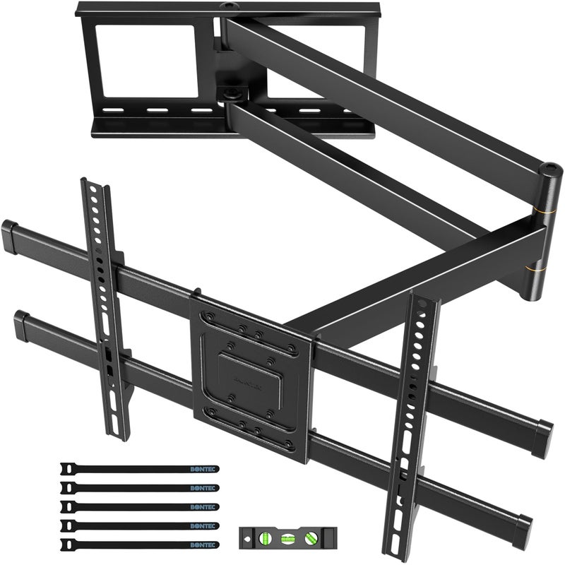 BONTEC Corner TV Wall Mount with Extra Long 40.9â€ Extension Arm for 32â€“75 Inch TVs, Holds Up to 132 lbs, Full Motion Dual Arm TV Bracket with Tilt, Swivel, Level Adjustment, Max VESA 600Ã—400mm - Image 1