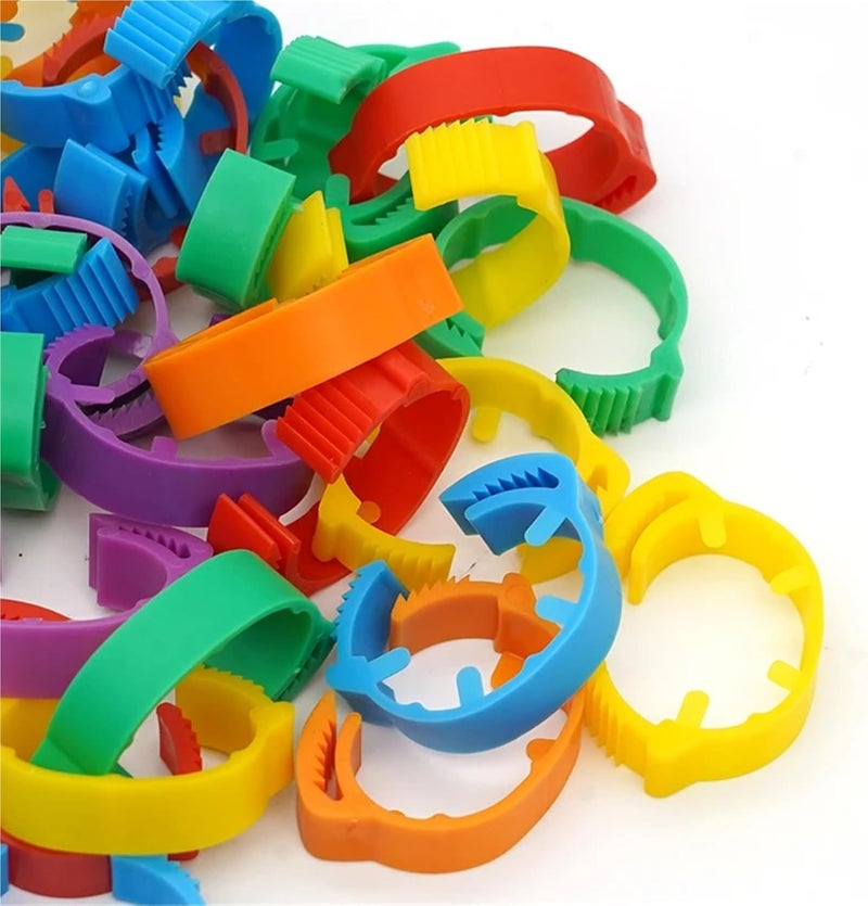 Adjustable Poultry Chicken Foot Ring Identification Leg Rings Clip for Poultry Chickens Ducks Geese Parrot(Red,200pcs) - Image 5