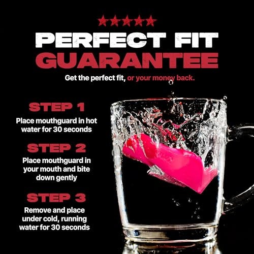 SAFEJAWZ Sports Mouthguard Slim Fit, Adult and Junior Mouth Guard with Case for Boxing, Basketball, Lacrosse, Football, MMA, Martial Arts, Hockey and All Contact Sports (Adult 12+ Years, Pink) - Image 4
