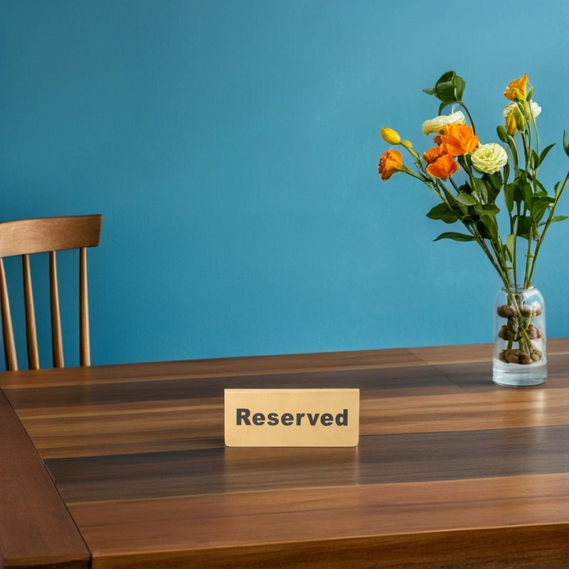 Gold Stainless Steel Reserved Table Signs 2 Pack for Wedding Party Restaurant Seating - Image 5