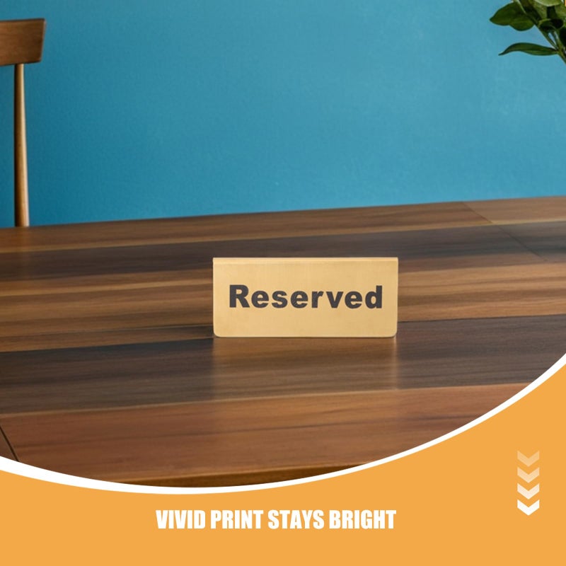 Gold Stainless Steel Reserved Table Signs 2 Pack for Wedding Party Restaurant Seating - Image 4