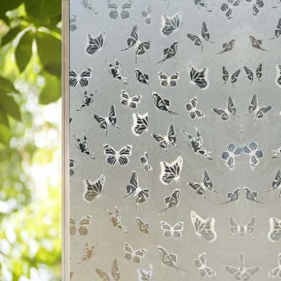 SUNBIRD Window Privacy Film Decorative Stained Glass Window Film Frosted Window Tinting Film for Home60 cm x 152 cmSmall Butterfly House Door Glass - Image 3