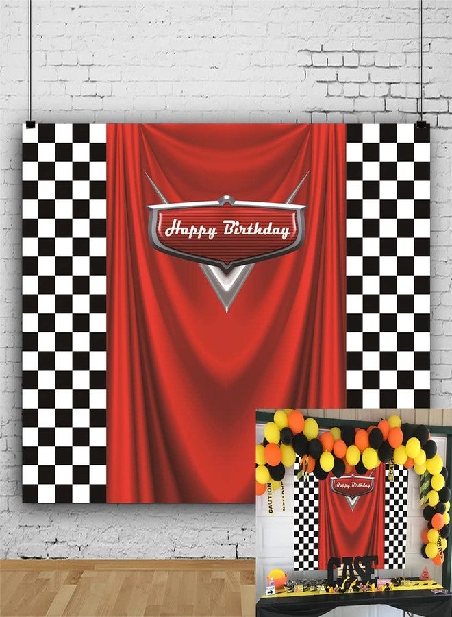 RUYI Car Backdrop for Boy Party Racing Competition Photography Background 6x5FT Car Racing Theme Birthday Decoration Supplies - Image 2