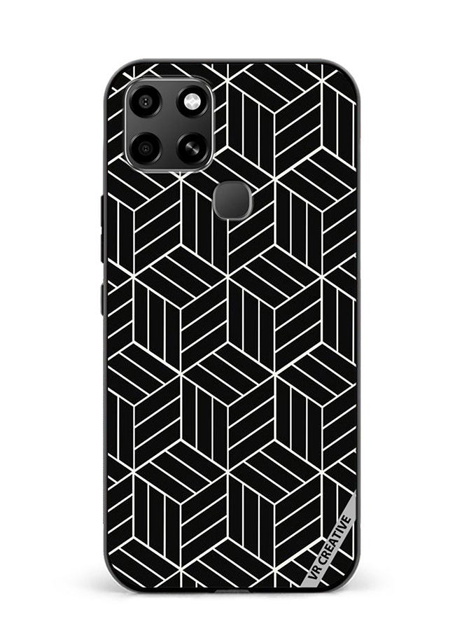 Protective Case Cover For Infinix Smart 6 Strips Design Multicolour