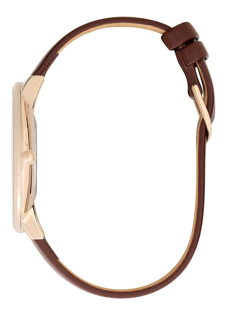 OLIVIA BURTON Women's Analog Round Shape Leather Wrist Watch 24000066 - 40 Mm - Image 3