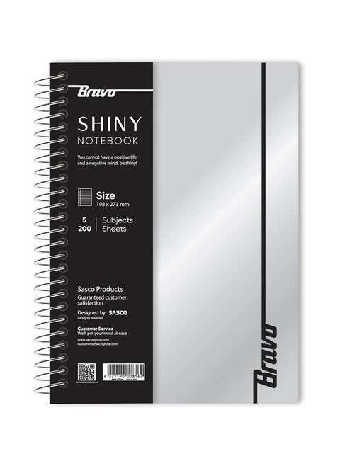 New Shiny Notebook 5 Subjects - Double Hard Cover