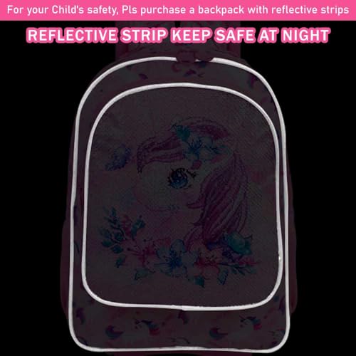 KLFVB Rolling Backpack for Girls, Kids Roller Wheels School Bookbag with Lunch Bag, Wheeled School Bag for Children - Unicorn - Image 4