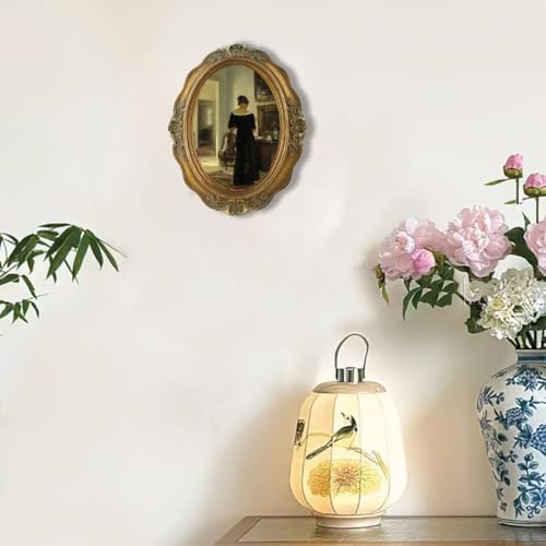 SIKOO Vintage Picture Frames 5x7 Oval Picture Frame Tabletop and Wall Mount Antique Picture Frame with High Definition Glass Front,Oval Wall Art, Bronze Gold - Image 5