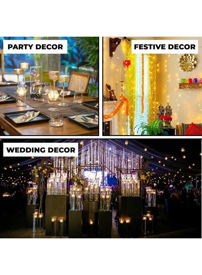 Kuber Industries Kuber Industries Pack of 5 LED Candles for Home Decoration|Battey Operated|Flameless Yellow Light|Diwali Lights for Home Decoration,Along with Other Festivities & Parties|Set of 5|B0-005G|Gray  - Image 5