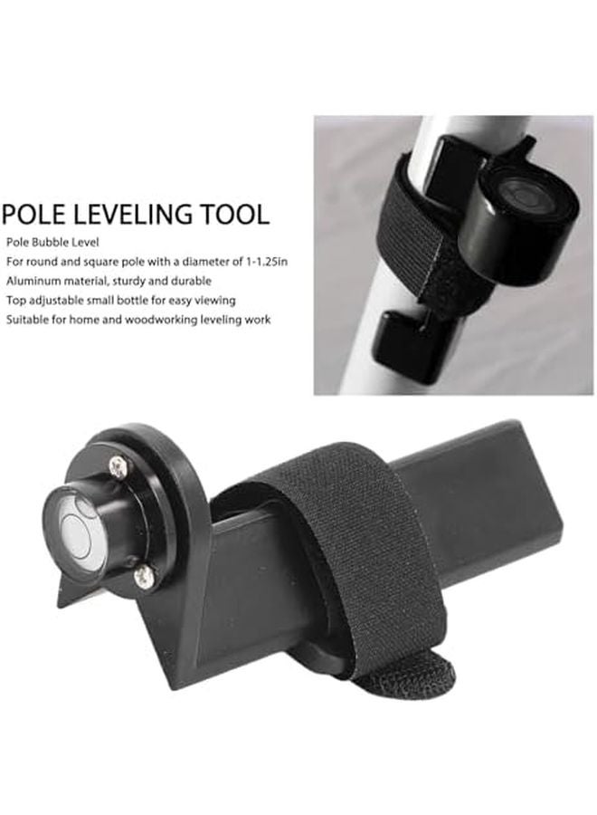 Aluminum Adjustable Grade Rod Level With Bubble For Round Square Pole Portable Leveling Tool - Image 4