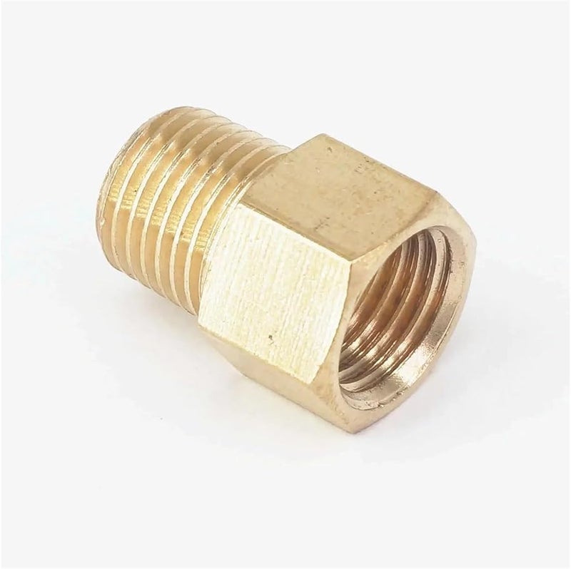Brass 1 4 BSPT Male To 1 4 NPT Female Pipe Fitting Connector For Pressure Gauge Air Gas Fuel Water - Image 1