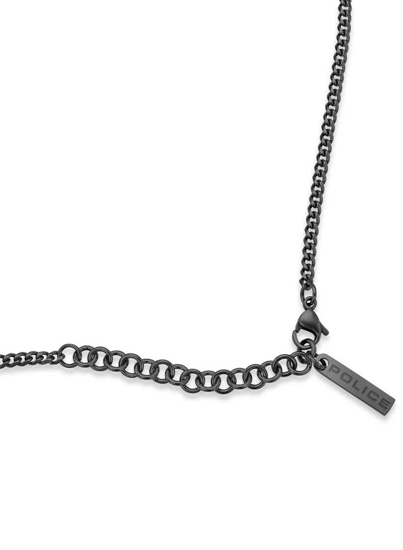 POLICE Pontevedra II Ion Plated Black Stainless Steel Gents Necklace