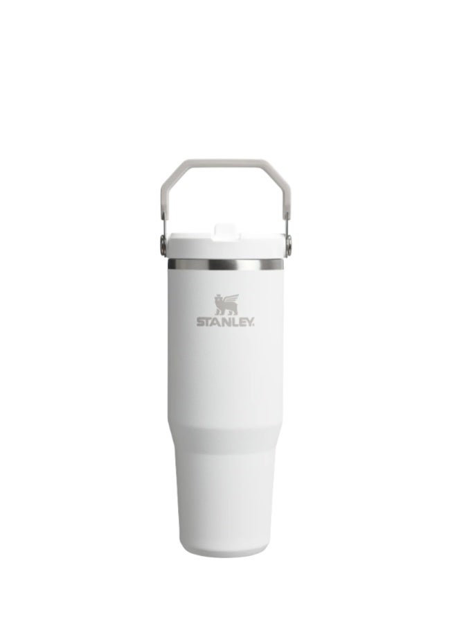 Stanley lce Flow 30oz Quencher H2.0 Fast Flowstate Stainless Steel Tumbler - Vacuum Insulated Water Bottle for Home, Office or Car and Travel,Reusable Cup with Straw Leak Resistant Flip Cold for 9 Hours or Iced for 40 Hours,Filling water or Iced Tea or Coffee, Smoothie and More,BPA-Free,Cream (White) - Image 1