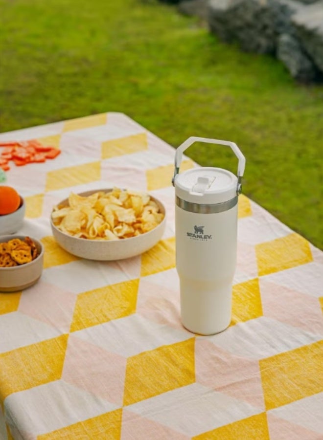 Stanley lce Flow 30oz Quencher H2.0 Fast Flowstate Stainless Steel Tumbler - Vacuum Insulated Water Bottle for Home, Office or Car and Travel,Reusable Cup with Straw Leak Resistant Flip Cold for 9 Hours or Iced for 40 Hours,Filling water or Iced Tea or Coffee, Smoothie and More,BPA-Free,Cream (White) - Image 5