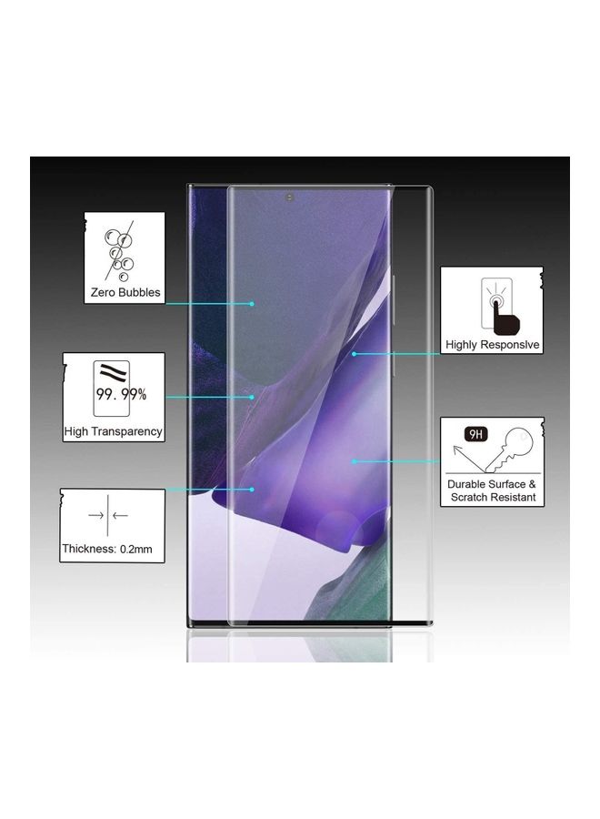 ICS Tempered Glass Screen Protector For Samsung Galaxy Note20 Ultra 5G Black/Clear - Image 2