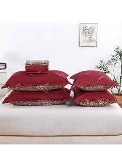 RISHAHOME 6-Piece Double Size Duvet Cover Set|1 Duvet Cover + 1 Flat Sheet + 4 Pillow Cases|Microfibre|MOCHA  - Image 4