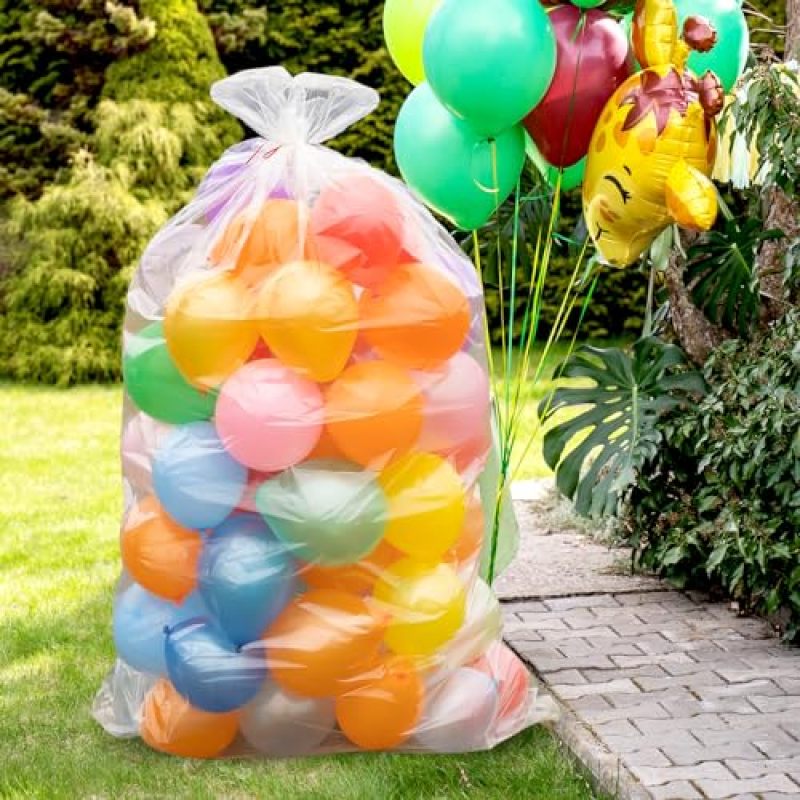 Giant Balloon Bags: 98.4 X 59 Inch Transparent Thickened Polyethylene - Giant Capacity Crystal Clear Visibility Foldable Reusable Balloon Transport Bags for Large Events Party Planners Wedding Birthda - Image 4