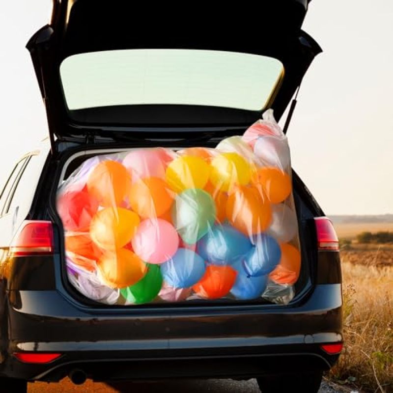Giant Balloon Bags: 98.4 X 59 Inch Transparent Thickened Polyethylene - Giant Capacity Crystal Clear Visibility Foldable Reusable Balloon Transport Bags for Large Events Party Planners Wedding Birthda - Image 3