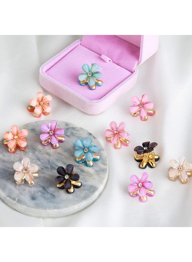 SUN Ring SUNRING Mini Pearl Claw Hair Clips with Daisy Flower, Sweet Artificial Clips Decorative Hair Accessories for Women Girls (Pack of 6, Multicolor) - Image 5