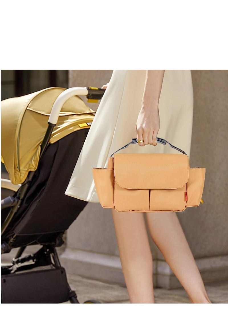 Barakah Pram Buggy Bag Organiser, Waterproof Stroller Organiser Bag, Multifunctional Large Baby Stroller Organizer Bag, Pushchair Storage Bag with Cup Holders  for Carrying Diaper Toys Snacks - Image 2